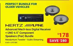 Visions Electronics Advanced Mech-less Digital Receiver + UNO 6.5 Component Speakers (Pair) Bundle offer