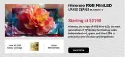 Visions Electronics Hisense RGB MiniLED UR9SG SERIES 4K Smart TV offer