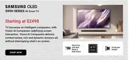 Visions Electronics SAMSUNG OLED S95H SERIES 4K Smart TV offer