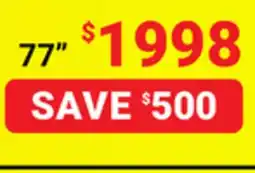 Visions Electronics LG 77 OLED evo A1 offer
