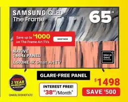 Visions Electronics SAMSUNG QLED The Frame offer