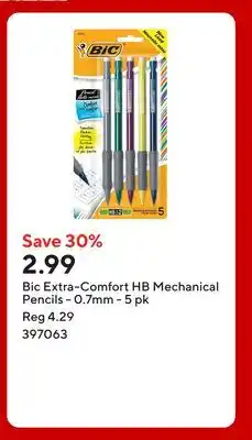 Staples Bic Extra-Comfort HB Mechanical Pencils - 0.7mm offer