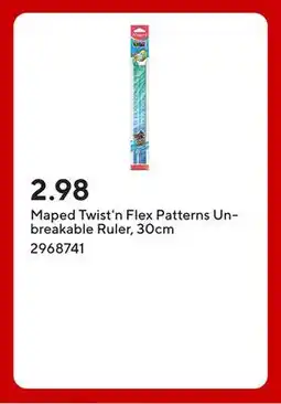 Staples Maped Twist'n Flex Patterns Unbreakable Ruler, 30cm offer