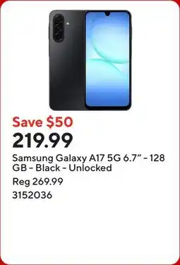 Staples Samsung Galaxy A17 5G 6.7 - 128 GB - Black - Unlocked offer