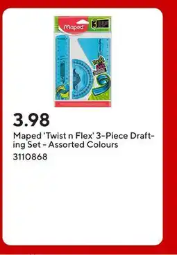 Staples Maped 'Twist n Flex' 3-Piece Drafting Set - Assorted Colours offer