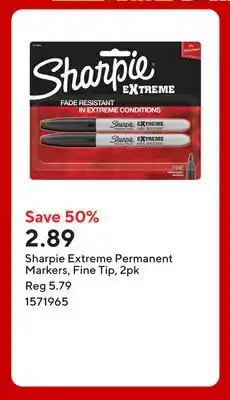 Staples Sharpie Extreme Permanent Markers, Fine Tip offer