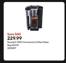 Staples Keurig K-1550 Commercial Coffee Maker offer