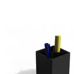 Staples TRU RED Divided Plastic Pencil Cup - Black offer