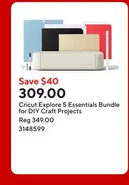 Staples Cricut Explore 5 Essentials Bundle for DIY Craft Projects offer