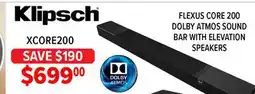 2001 Audio Video Klipsh FLEXUS CORE 200 DOLBY ATMOS SOUND BAR WITH ELEVATION SPEAKERS offer