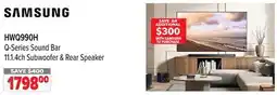 2001 Audio Video HWQ990H Q-Series Sound Bar offer