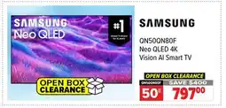 2001 Audio Video QN50QN80F Neo QLED 4K Vision AI Smart TV offer