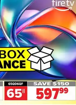2001 Audio Video 65QD6QF Hisense 65 QLED Fire TV offer