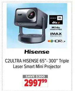 2001 Audio Video C2ULTRA HISENSE 65- 300 Triple Laser Smart Mini Projector offer