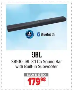 2001 Audio Video SB510 JBL 3.1 Ch Sound Bar with Built-in Subwoofer offer