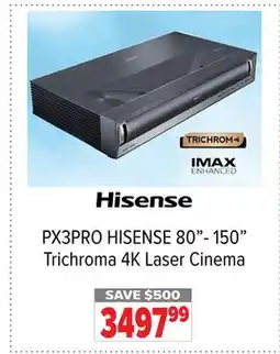 2001 Audio Video PX3PRO HISENSE 80-150 Trichroma 4K Laser Cinema offer