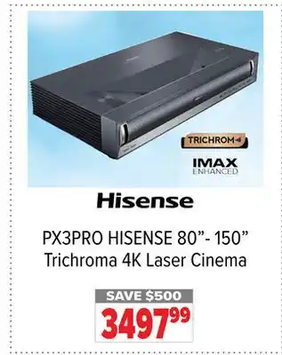 2001 Audio Video PX3PRO HISENSE 80-150 Trichroma 4K Laser Cinema offer