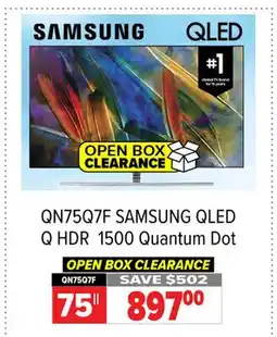 2001 Audio Video QN75Q7F SAMSUNG QLED Q HDR 1500 Quantum Dot offer