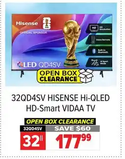 2001 Audio Video 32QD4SV HISENSE 32 Hi-QLED HD-Smart VIDAA TV offer