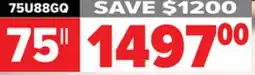 2001 Audio Video 75U88GQ HISENSE 75 Mini-LED Pro TV offer