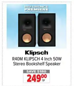 2001 Audio Video R40M KLIPSCH 4 Inch 50W Stereo Bookshelf Speaker offer