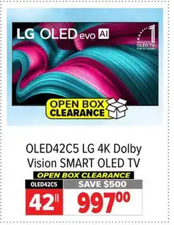 2001 Audio Video OLED42C5 LG 42 4K Dolby Vision SMART OLED TV offer