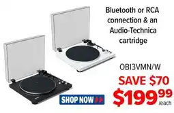 2001 Audio Video Bluetooth or RCA connection & an Audio-Technica cartridge offer