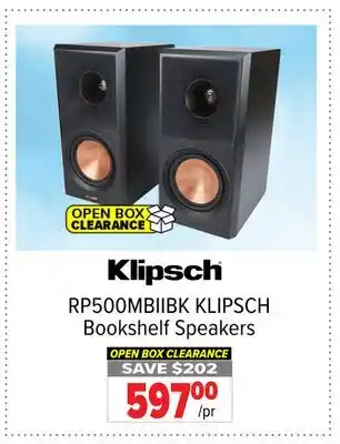 2001 Audio Video RP500MBIIBK KLIPSCH Bookshelf Speakers offer