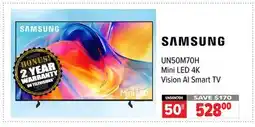 2001 Audio Video SAMSUNG UN50M70H Mini LED 4K Vision AI Smart TV offer