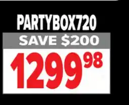 2001 Audio Video JBL PARTY BOX BT AUDIO SYSTEM offer