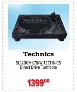 2001 Audio Video SL1200MK7B/W TECHNICS Direct Drive Turntable offer