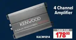 2001 Audio Video KACM1814 KENWOOD MAX POWER 4 Channel Amplifier offer