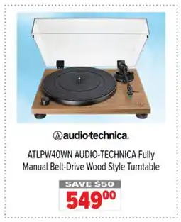 2001 Audio Video ATLPW40OWN AUDIO-TECHNICA Fully Manual Belt-Drive Wood Style Turntable offer