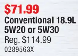 PartSource Pro-Series OE Conventional 18.9L 5W20 or 5W30 offer