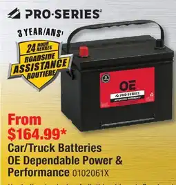 PartSource Pro-Series Car/Truck Batteries OE Dependable Power & Performance offer
