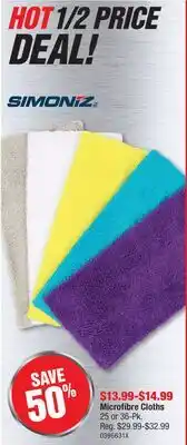 PartSource Simoniz Microfibre Cloths offer