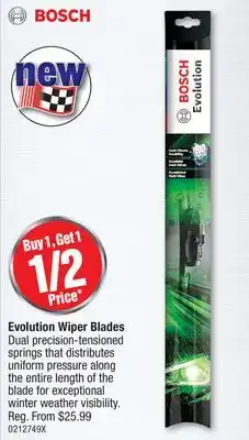 PartSource Bosch Evolution Wiper Blades offer
