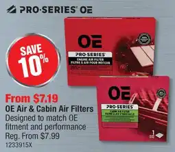 PartSource Pro Series OE Air & Cabin Air Filters offer