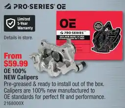 PartSource Pro-Series OE 100% NEW Calipers offer