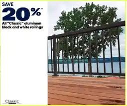 RONA All Classic aluminum black and white railings offer