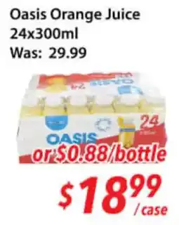 Ample Food Market Oasis orange juice offer