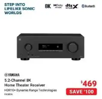 Yamaha 5.2-Channel 8K Home Theater Receiver