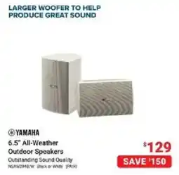 Visions Electronics Yamaha 6.5" All-Weather Outdoor Speakers offer