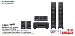 Visions Electronics Yamaha 5.2-Channel A/V Receiver and Speakers Package offer