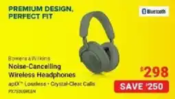 Visions Electronics Bowers & Wilkins Noise-Cancelling Wireless Headphones offer