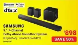 Visions Electronics Samsung 9.1.4-Channel Dolby Atmos Soundbar System offer