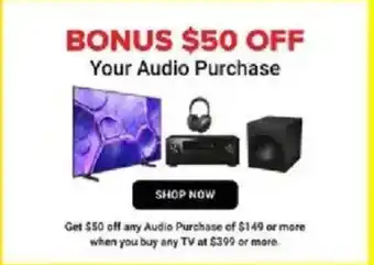 Visions Electronics Your Audio Purchase offer