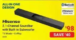 Visions Electronics Hisense 2.1-Channel Soundbar with Built-in Subwoofer offer
