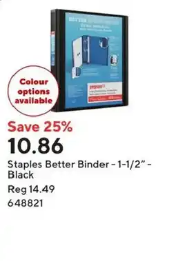 Staples Staples Better Binder offer