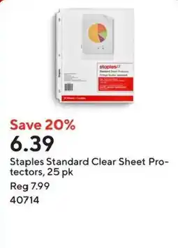 Staples Staples Standard Clear Sheet Protectors offer